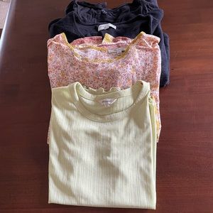 Bundle of Everlane and Madewell shirts